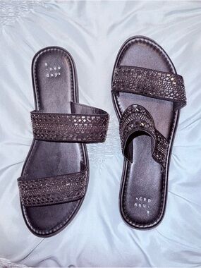 Black Slide Sandals